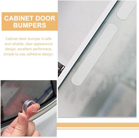 Alipis Cabinet Door Bumpers 10 Sheets Self-Adhesive Flexible Glue Pads for Sliding Doors and Glass Tabletops Anti-Collision Protective Bumpers to Prevent Items from Colliding in Kuwait
