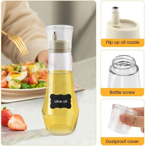 Mouthwash Dispenser for Bathroom, 8.8 oz Refillable Glass Mouth Wash Dispensers with Lid Cup Clear Small Mouthwash Container Bottle Holder for Bathroom & Kitchen Countertop in Kuwait