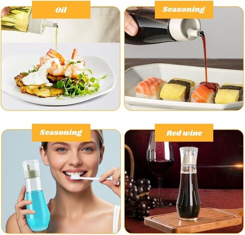 Mouthwash Dispenser for Bathroom, 8.8 oz Refillable Glass Mouth Wash Dispensers with Lid Cup Clear Small Mouthwash Container Bottle Holder for Bathroom & Kitchen Countertop in Kuwait