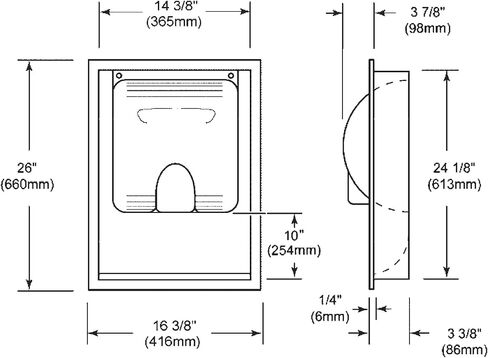 XLERATOR Recess Kit, ADA-Compliant, Compatible with Excel Dryer and XLERATOReco Hand Dryers, Retrofit Paper Towel Dispenser to a Hand Dryer in Kuwait