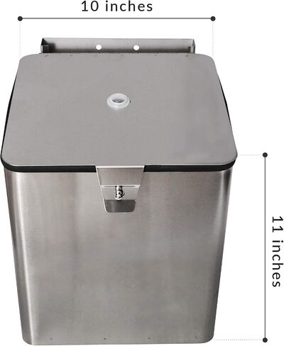 Stainless Steel Wall Mount Wipe Dispenser (Square) - Fits Sanitizing and Disinfecting Wipe Refill Rolls - Perfect for Gyms, Fitness Clubs, Schools, Hotels, Commercial Facilities in Kuwait