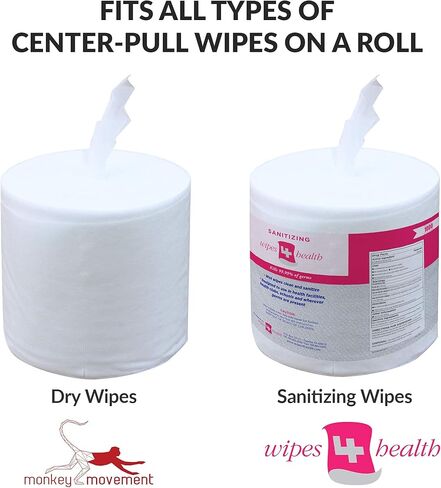 Stainless Steel Wall Mount Wipe Dispenser (Square) - Fits Sanitizing and Disinfecting Wipe Refill Rolls - Perfect for Gyms, Fitness Clubs, Schools, Hotels, Commercial Facilities in Kuwait