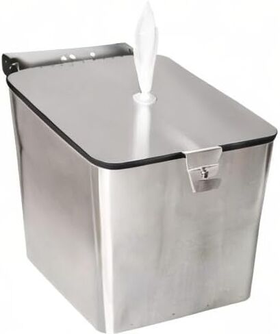 Stainless Steel Wall Mount Wipe Dispenser (Square) - Fits Sanitizing and Disinfecting Wipe Refill Rolls - Perfect for Gyms, Fitness Clubs, Schools, Hotels, Commercial Facilities in Kuwait