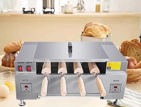 Commercial Chimney Cake Oven,Chimney Cake Roll Oven Maker,Electric Ice Cream Cone Oven,3000W Chimney Toaster Machine,Toaster Oven (Knob) in Kuwait