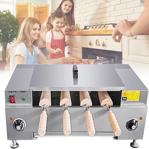 3000W Ice Cream Cone Grill Maker,Chimney Waffle Maker,Commercial Chimney Cake Oven Machine,Electric Chimney Toaster,for Restaurant Home Kitchen (Knob) in Kuwait