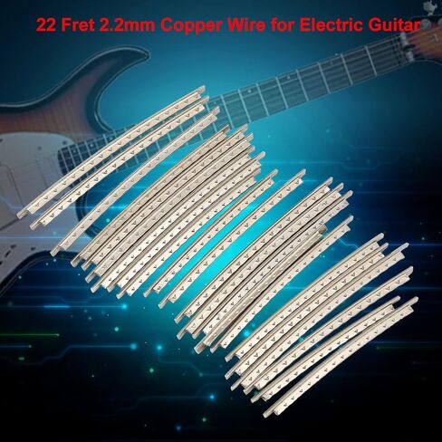 Electric Guitar 22Pcs Cupronickel Fret 2.2 mm, Wire Accessories for Performance, High Durability Suitable for Electric Guitarists in Kuwait