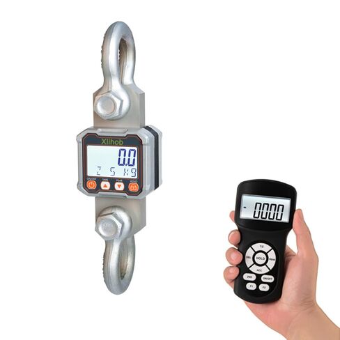 مقياس القوة دينامومتر التوتر Xlihob 5T/11000lb لقياس الكابل/حبل السحب والدفع، مقياس تعليق الرافعة الرقمية 10000 رطل in Kuwait
