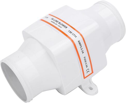 Naroote 3In in Line Marine Bilge Air Blower, Mute Strong Ventilation Fan, Water Proof Marine Bilge Air Blower with 12V DC 130CFM Design, Ideal for Yacht, Caravan & Boat in Saudi Arabia