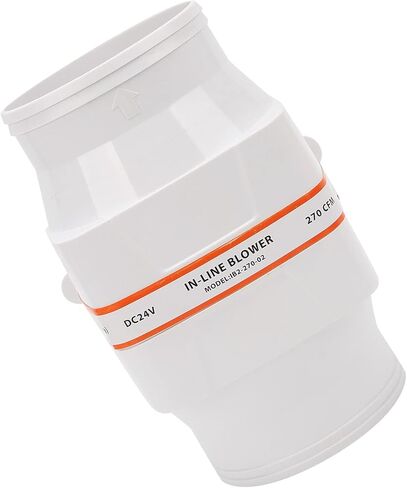 FILFEEL 4in 270CFM منفاخ الآسن مضمن كهربائي أبيض للقوارب البحرية تيار مستمر 24 فولت in Kuwait
