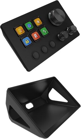 Visual Customizable Keyboard Media Controller for Gaming and Content Creation, Compact Design, 64-bit and AboveMacOs 14 and Above, 6 Customizable Keys, 3 Buttons (Black) in Kuwait