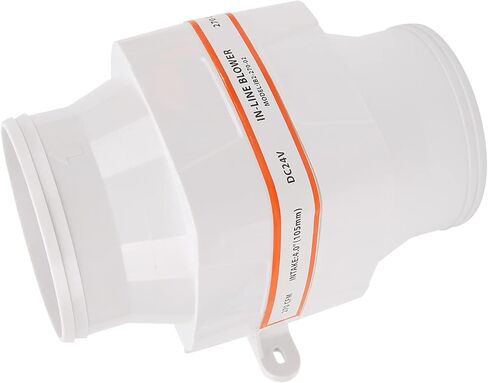 FILFEEL 4in 270CFM منفاخ الآسن مضمن كهربائي أبيض للقوارب البحرية تيار مستمر 24 فولت in Kuwait