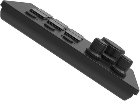 Visual Customizable Keyboard Media Controller for Gaming and Content Creation, Compact Design, 64-bit and AboveMacOs 14 and Above, 6 Customizable Keys, 3 Buttons (Black) in Kuwait