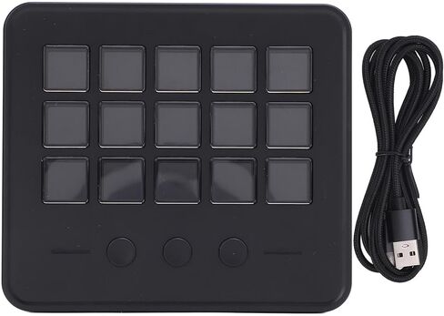 15 Customizable LCD Keys Studio Controller for Single Touch Operating for Stream Studio, Lightweight ABS Metal in Kuwait