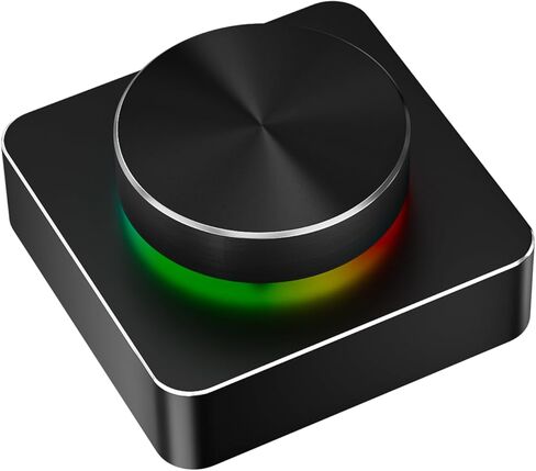 RGB Volume Controller, Customizable USB Knob with 360 Rotation & Press Function, Type C Wired Connection, Ideal for Computer Laptop Desktop Gaming & Music in Kuwait