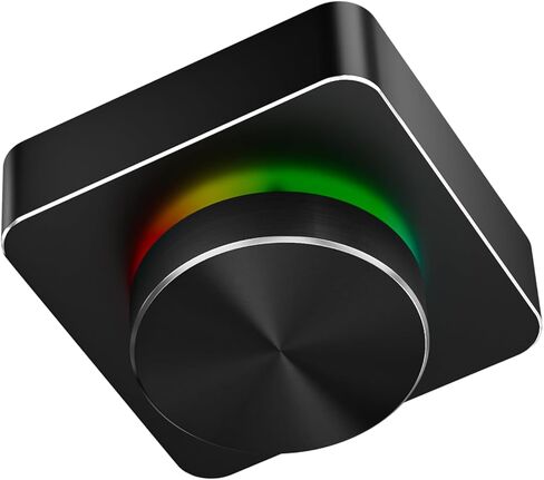 RGB Volume Controller, Customizable USB Knob with 360 Rotation & Press Function, Type C Wired Connection, Ideal for Computer Laptop Desktop Gaming & Music in Kuwait