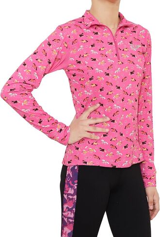 TuffRider Children's Puff Ponies Sport Shirt- Pink- X-Small in Kuwait