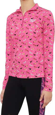 TuffRider Children's Puff Ponies Sport Shirt- Pink- X-Small in Kuwait