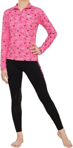 TuffRider Children's Puff Ponies Sport Shirt- Pink- X-Small in Kuwait