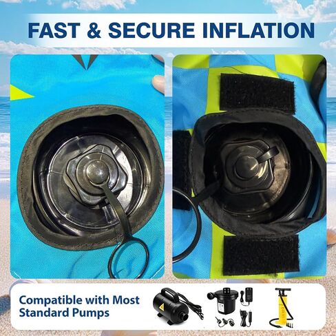 Towable Tube for Boating 2-Person, Heavy Duty Sofa Style Boat Tube | Premium Nylon Cover, EVA Pad & Super Safe Handle & Quick Connector Water Tubes for Boats, Boat Towables for Lake in Kuwait