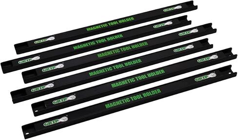 Grip 6 pc 18" Magnetic Tool Holder - Heavy Duty Magnetic Tool Bar, Space Saving Metal Tool Organizer Rack, Tool Magnet Bar for Workshop - Garage, Home, Workshop in Kuwait