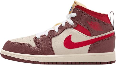 JORDAN 1 MID SE (PS) "COCONUT MILK/VARSITY RED-DARK PONY" in Kuwait