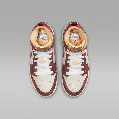 JORDAN 1 MID SE (PS) "COCONUT MILK/VARSITY RED-DARK PONY" in Kuwait