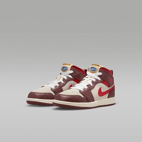 JORDAN 1 MID SE (PS) "COCONUT MILK/VARSITY RED-DARK PONY" in Kuwait