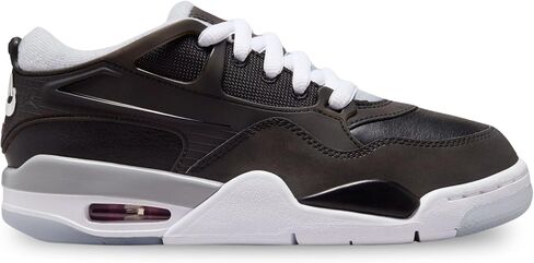 Air Jordan 4 RM Big Kids' Shoes (HV5187-010, Black/Wolf Grey/White/Fire Red) Size 7 in Kuwait