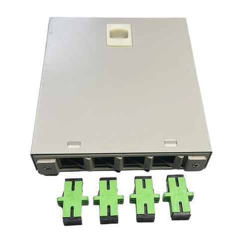 Fiber Optic Terminal Boxes 4 Port Fiber Splice Cassettes SC LC Distribution Frame Flanges & Pigtail Options Available(White with Flange) in Saudi Arabia
