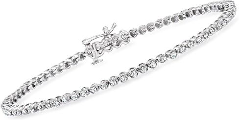 RS Pure by Ross-Simons 1.00 CT. T.W. سوار تنس الماس في الفضة الاسترليني in Kuwait