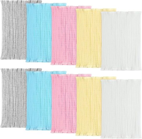 Cutecrop 10 Pcs Baby Belly Button Band Cotton Gtube Button Covers Double Layer Umbilical Hernias Truss Belt 10" Belly Band for Baby Boys Girls in Kuwait