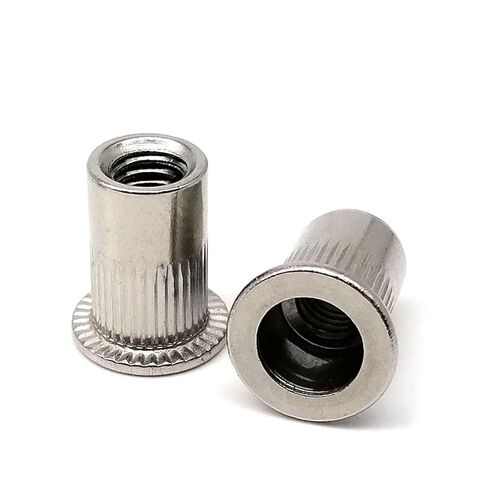 316 A4-80 الفولاذ المقاوم للصدأ إدراج جوزة برْشام رأس مسطح صغير غاطس رئيس ريفنوت Nutsert (رأس مسطح ، 40 قطعة M3) in Kuwait