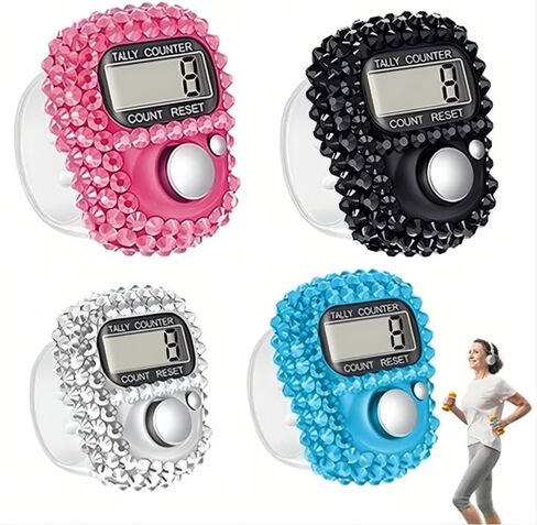 4Pcs Electronic Tally Counter with Display, Resettable Portable Electronic Finger Counter for Golf, Track and Field, Lap Counting in Saudi Arabia