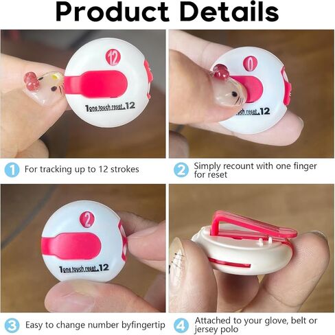 Mini Golf Score Counter with Reset – Easy Attach to Scorekeeper Gloves, Compact Stroke Tracker for Golf Games in Saudi Arabia