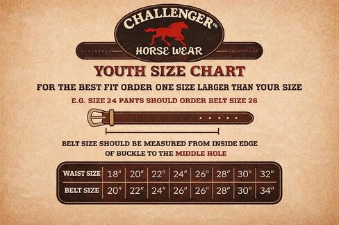CHALLENGER Girls Kids Child Youth 1-1/4" Wide Western Rodeo Fashion Two-Tone Floral Hearts Tooled Leather Belt 26FK37Kid in Kuwait