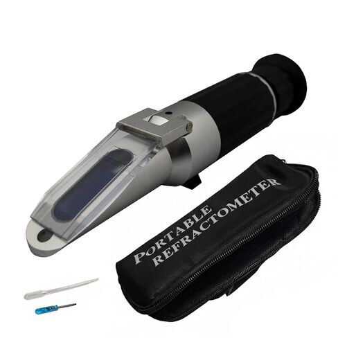 0–32% Brix Handheld Analog Refractometer with ATC, Durable All Metal Brix Meter for Sugar Content, Juice and Syrup Testing, Fruit Vegetable Samples and Measurement in Kuwait