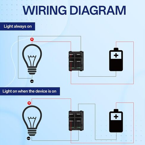 2 حزمة DPST KCD4 الروك التبديل 30A 250V، 4 دبوس 2 موقف تبديل التبديل الأخضر مضاء، 120V ON قبالة الروك مفاتيح الثقيلة T125، الأخضر in Kuwait