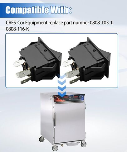 2 قطعة مفتاح متأرجح 0808-116-K متوافق مع معدات CRES-Cor، استبدل 0808-103-1(20A 125/250V) in Kuwait
