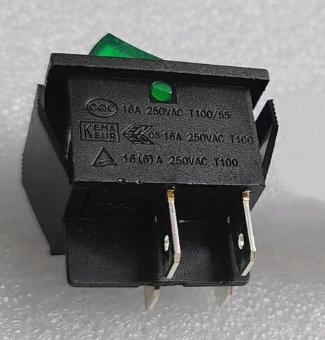1 قطعة Soken RK1-01 الروك التبديل مع الضوء الأخضر 16A 250V T100/55 4-Pin 2-Speed-استبدال التبديل in Kuwait
