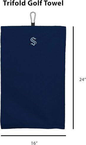 NORTHWEST Seattle Kraken NHL Team Logo منشفة جولف ثلاثية الطي من الألياف الدقيقة مقاس 16 × 24 بوصة in Kuwait
