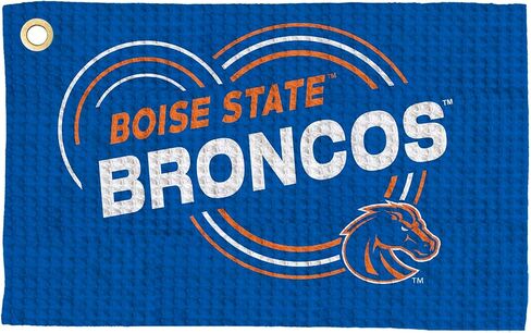 منشفة الجولف Northwest NCAA Boise State Broncos، نسيج وافل من الألياف الدقيقة مرخص رسميًا، ماص مقاس 16 × 25 بوصة، ملحق تنظيف النادي، تصميم قطرات in Kuwait