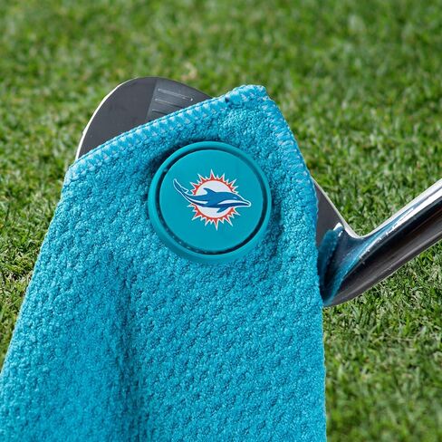 منشفة فريق الجولف / الببغاء بادلز NFL Miami Dolphins من الألياف الدقيقة المغناطيسية in Kuwait