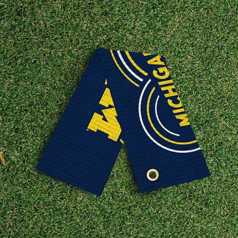 منشفة الجولف Northwest NCAA Michigan Wolverines، نسيج وافل من الألياف الدقيقة مرخص رسميًا، ماص مقاس 16 × 25 بوصة، ملحق تنظيف النادي، تصميم قطرات in Kuwait
