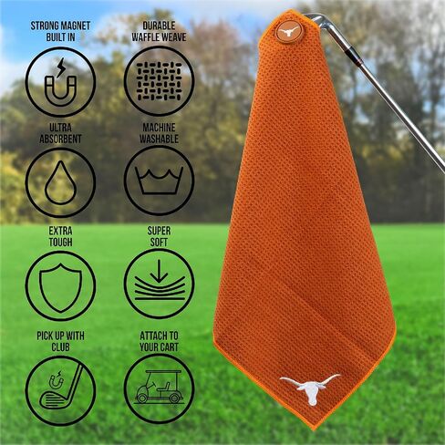 منشفة Team Golf / Parrot Paddles NCAA Texas المغناطيسية المصنوعة من الألياف الدقيقة in Kuwait