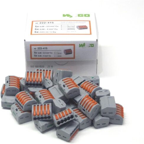 Replacement for Wago (50) 222-412 (50) 222-413 (40) 222-415 Lever-Nut Box of Each in Kuwait