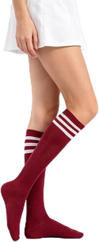 Benefeet Sox Knee High Socks for Women Girls Striped Knee Highs Athletic Tube Socks Outdoor Sport Costume Stockings in Saudi Arabia