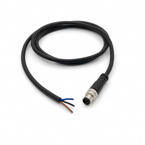 M8 4-Pin أنثى موصل سلكي مسبقًا كابل 1 متر 24AWG، IP67 مقاوم للماء، اتصالات نحاسية مطلية بالذهب، PVC مثبطات اللهب لأجهزة الاستشعار والأتمتة in Kuwait