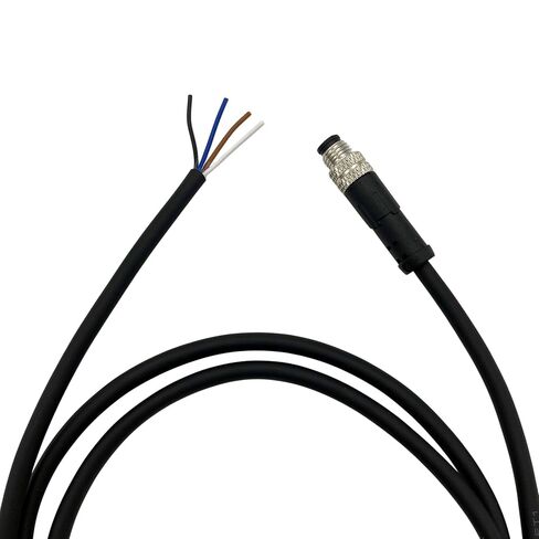 M8 4-Pin أنثى موصل سلكي مسبقًا كابل 1 متر 24AWG، IP67 مقاوم للماء، اتصالات نحاسية مطلية بالذهب، PVC مثبطات اللهب لأجهزة الاستشعار والأتمتة in Kuwait