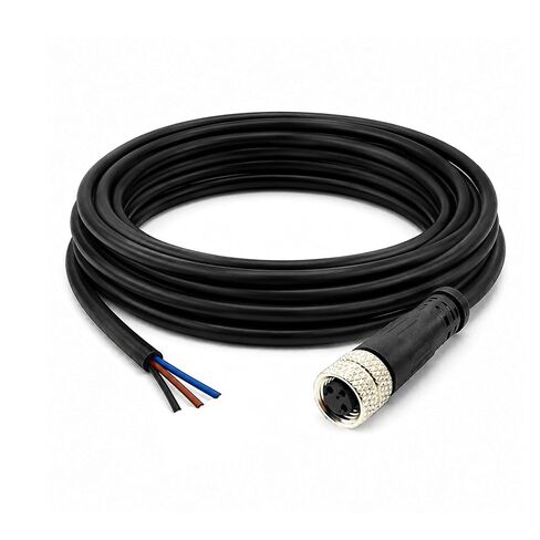 M8 4-Pin أنثى موصل سلكي مسبقًا كابل 1 متر 24AWG، IP67 مقاوم للماء، اتصالات نحاسية مطلية بالذهب، PVC مثبطات اللهب لأجهزة الاستشعار والأتمتة in Kuwait