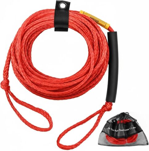 Towing Rope Heavy Duty Polyethylene Braided Tube Rope Water Ski Tow Cord Harness Stainless Steel Connection Quick Release Suitable for Fishing Water Adventure in Kuwait